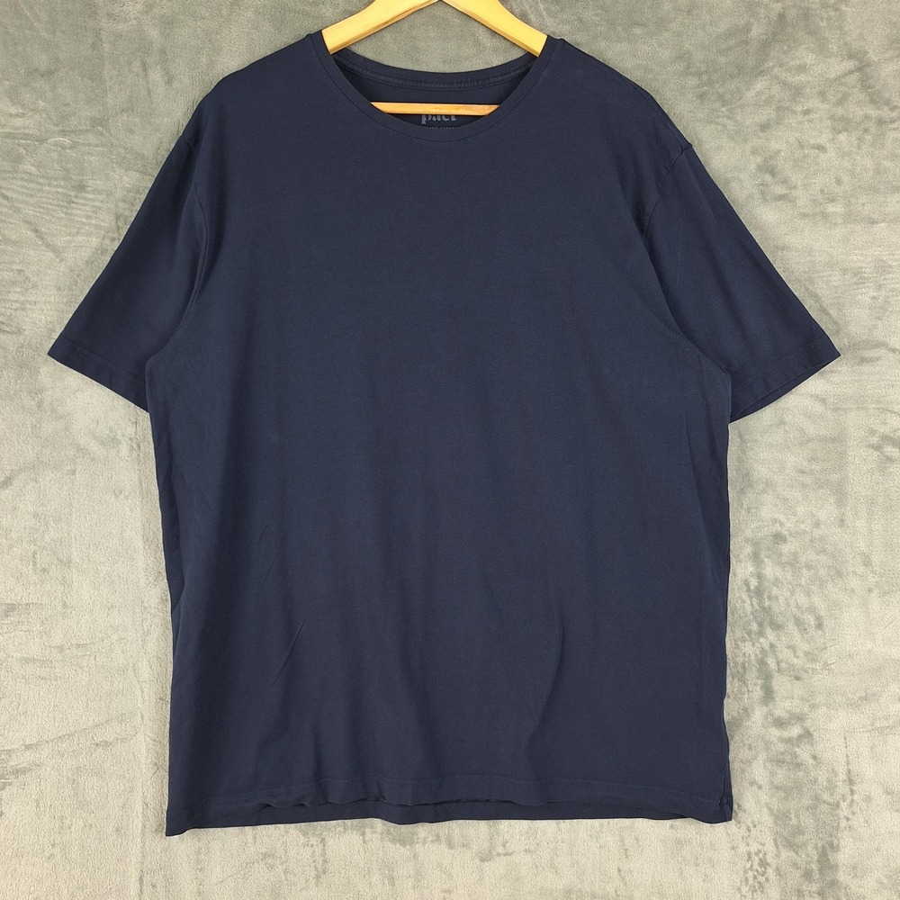 Pact Shirt Mens XXL Organic Cotton Granola Classic Fit Crewneck Tee Casual Blue